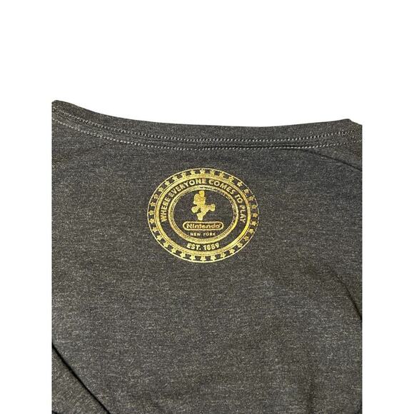 NWOT Nintendo New York NY Logo Shirt Gray Gold Seal Official Authentic Unisex XL - Picture 5 of 6